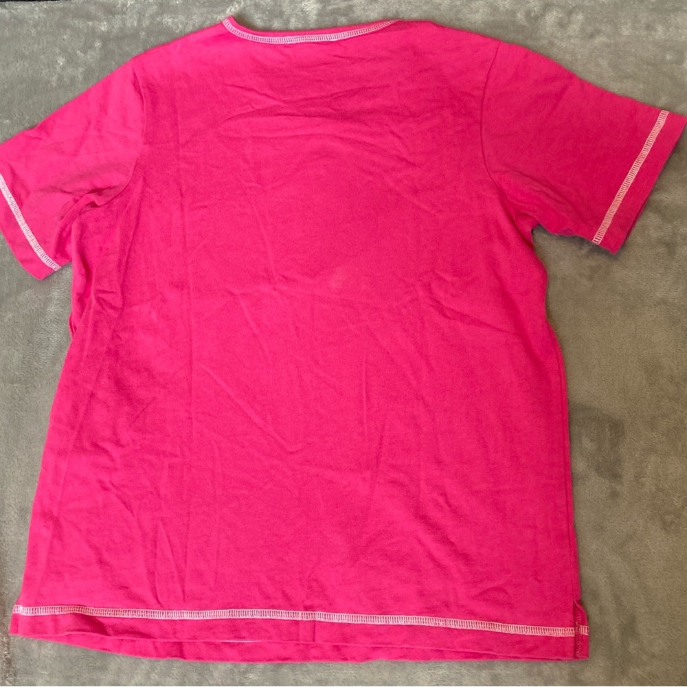 Quacker Factory Pink Cotton Short Sleeve Tee with Beaded Parrot - Picture 3 of 16